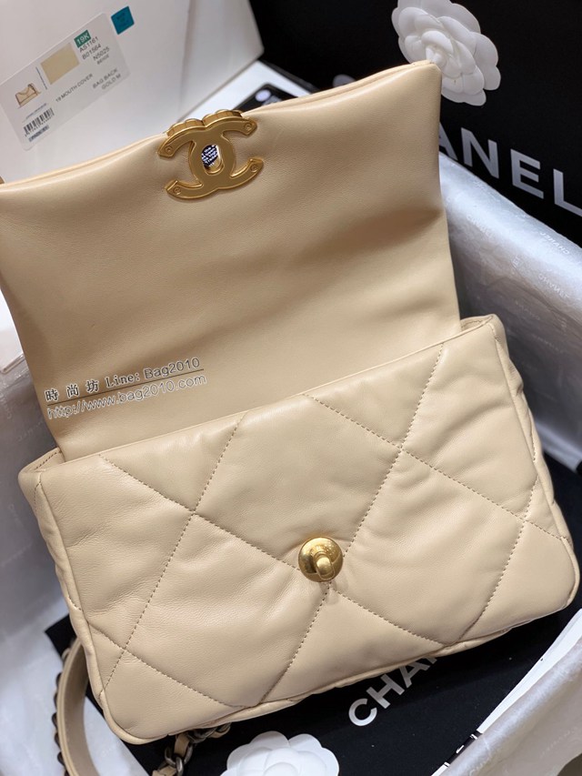 Chanel專櫃新款小號19bag手袋 1160小號 香奈兒原廠山羊皮手提肩背斜挎鏈條女包 djc5253